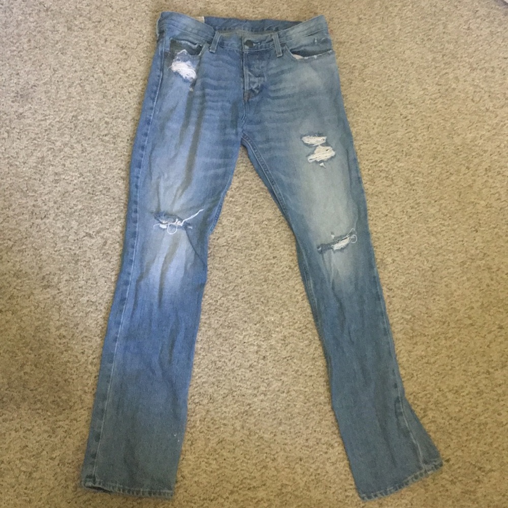 Distressed Slim/Straight Hollister Jeans